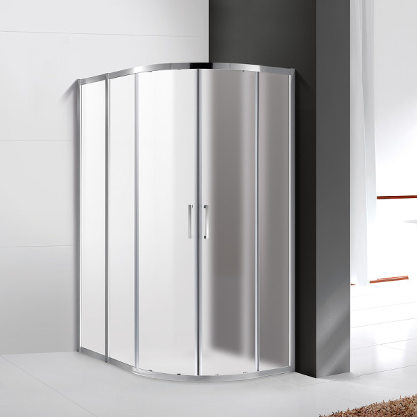 Душевой уголок Cezares Molveno 120x100x195 стекло матовое, профиль хром (MOLVENO-RH-2-120/100-P-Cr)