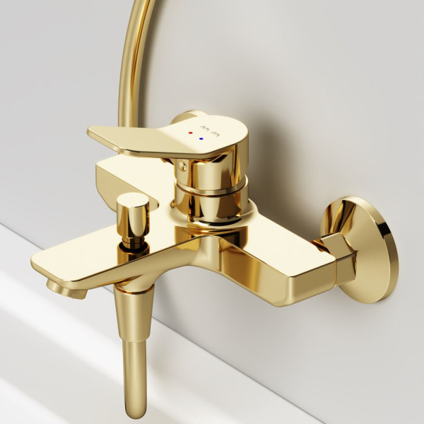 Смеситель для ванны и душа AM.PM X-Joy золото (F85A10099)