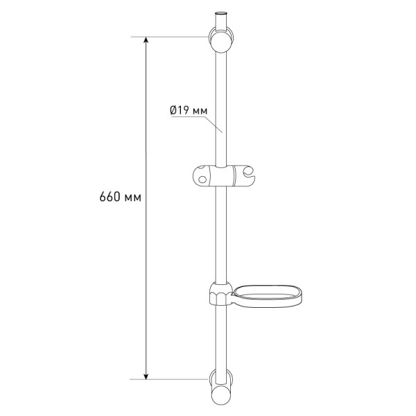 Стойка душевая Melodia d19мм, L=700мм, нерж., ABS, хром Melodia (MKP20117P) Стойка душевая Melodia d19мм, L=700мм, нерж., ABS, хром Melodia (MKP20117P)