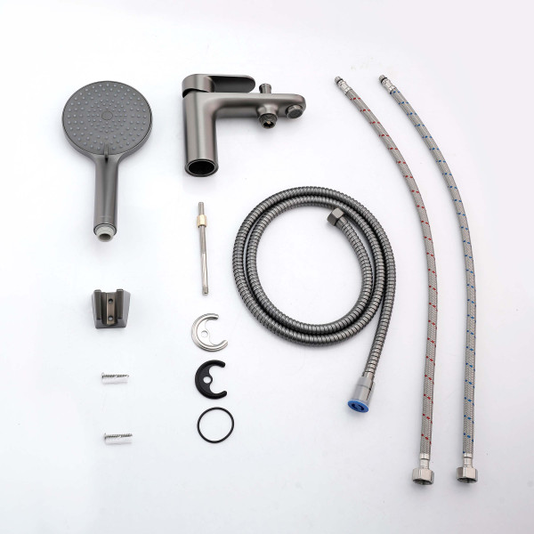 Смеситель на борт ванны Aquatek Ника оружейная сталь (AQ1844BGM) Смеситель на борт ванны Aquatek Ника оружейная сталь (AQ1844BGM)