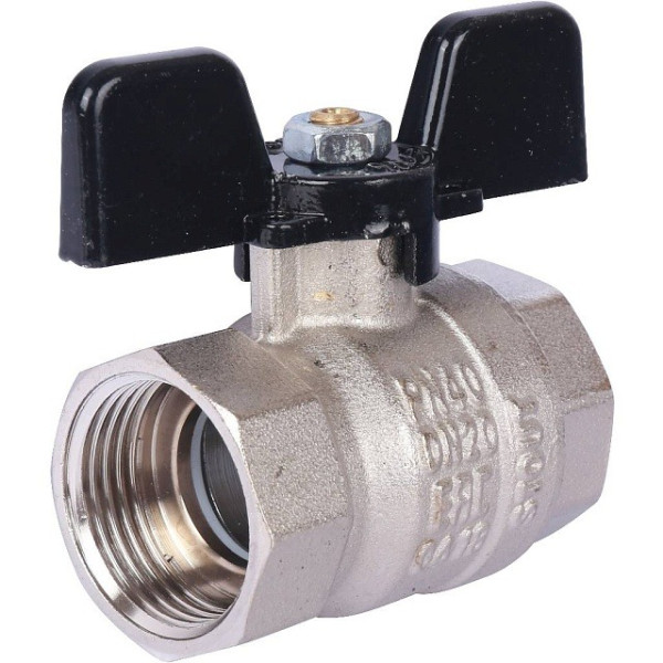 Кран 3/4" ВВ шаровый Stout стандартнопроходной (чёрная бабочка) (SVB-0012-000020)