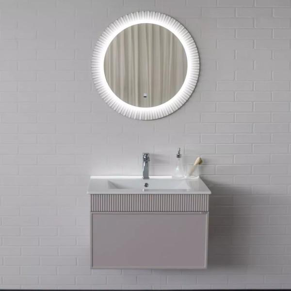 Тумба подвесная с раковиной Comforty Мадрид 700x460x465 серый шёлк (00-00020643)