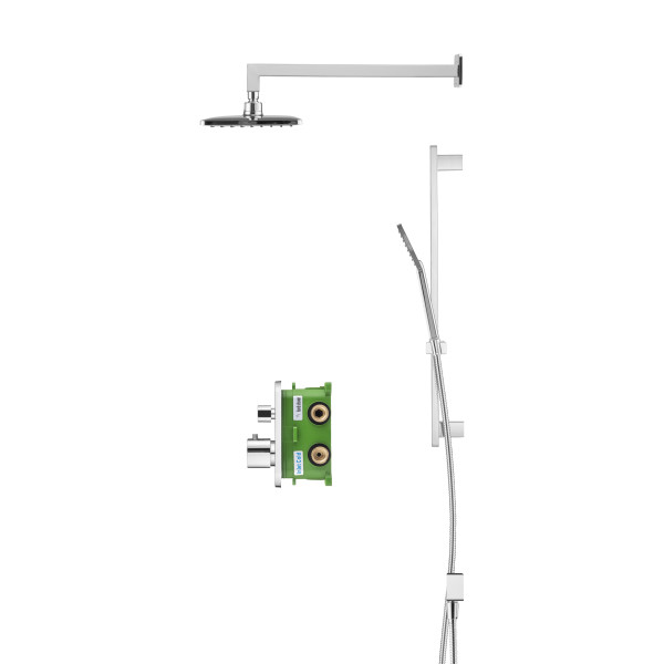 Система душевая Swedbe Platta встраиваемая на 2 выхода хром (5558)