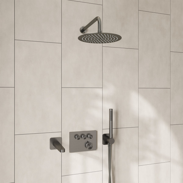 Смеситель для ванны и душа встраиваемый Thermo WasserKRAFT никель (A4258.097.121.275.100.276.298 Thermo)