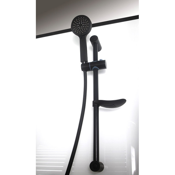 Душевая кабина Grossman 90x90 стекло прозрачное с рисунком, профиль черный (GR-271QL)