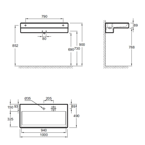 Раковина подвесная Jacob Delafon Terrace 100x46 белая (XB102K-00) Раковина подвесная Jacob Delafon Terrace 100x46 белая (XB102K-00)