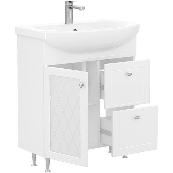 Тумба напольная Volna Milena 660x800 белая (tnMILENA70.1D.2Y-01) Тумба напольная Volna Milena 660x800 белая (tnMILENA70.1D.2Y-01)
