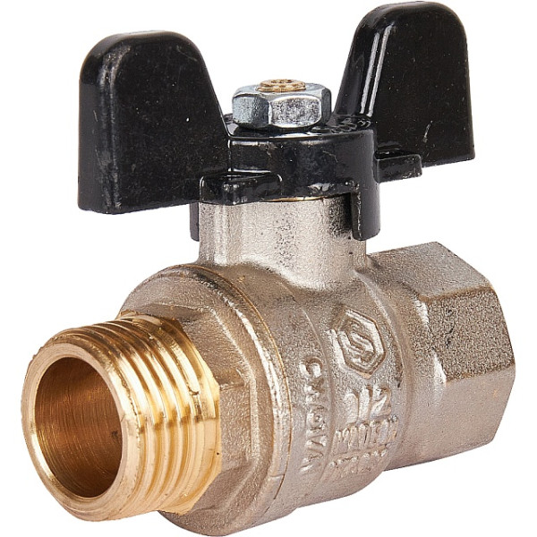 Кран 3/4" ВН шаровый Stout стандартнопроходной (чёрная бабочка) (SVB-0014-000020) Кран 3/4" ВН шаровый Stout стандартнопроходной (чёрная бабочка) (SVB-0014-000020)