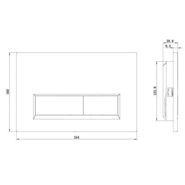 Клавиша смывная Kludi Юнификс подходит к Geberit Sigma хром (32PP0105)
