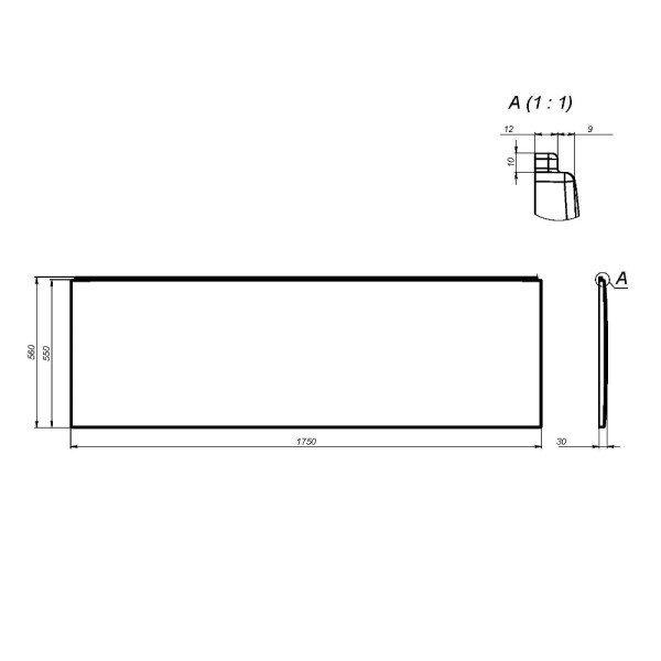 Экран фронтальный для ванны AM.PM Gem 175 белый (W93A-175-075W-P) Экран фронтальный для ванны AM.PM Gem 175 белый (W93A-175-075W-P)