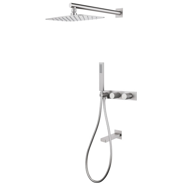 Душевая система Abber Rund с изливом сатин (AF8717SP)