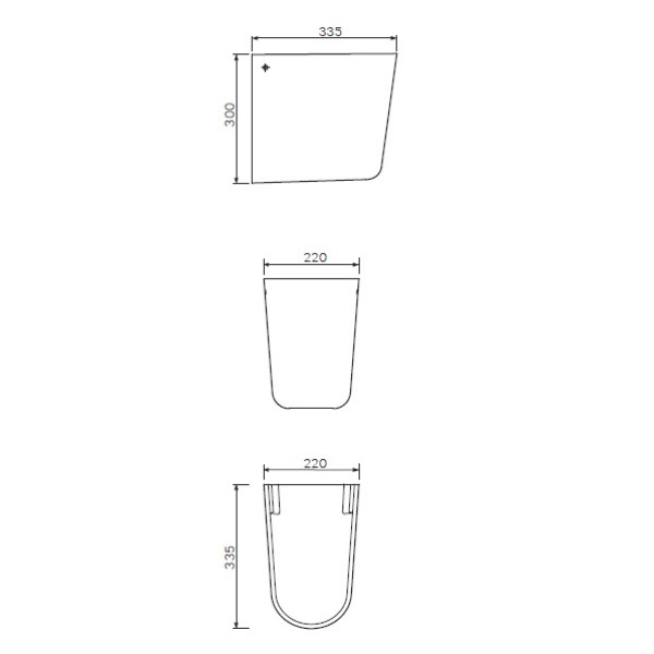 Полупьедестал AM.PM Like (C804970WH) Полупьедестал AM.PM Like (C804970WH)