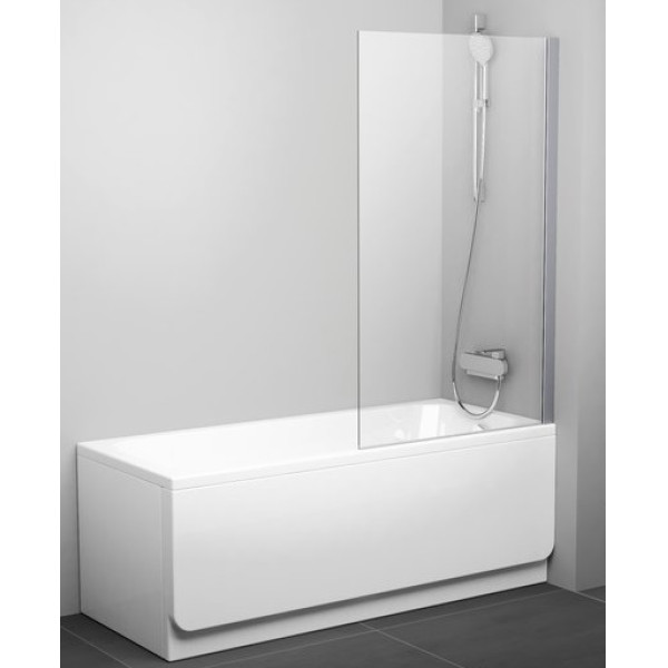 Душевая шторка на ванну Ravak Pivot PVS1-80 80х140 стекло transparent, профиль белый (79840100Z1) Душевая шторка на ванну Ravak Pivot PVS1-80 80х140 стекло transparent, профиль белый (79840100Z1)