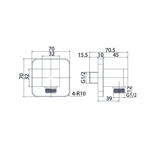 Подсоединение шланговое Iddis Slide черный матовый (SLIBL00i62)
