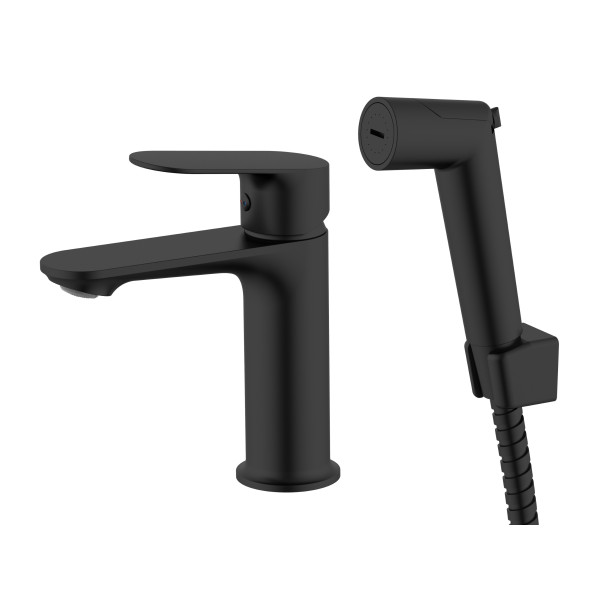 Смеситель с гигиеническим душем Voda Shore Black черный (SHR27HB) Смеситель с гигиеническим душем Voda Shore Black черный (SHR27HB)