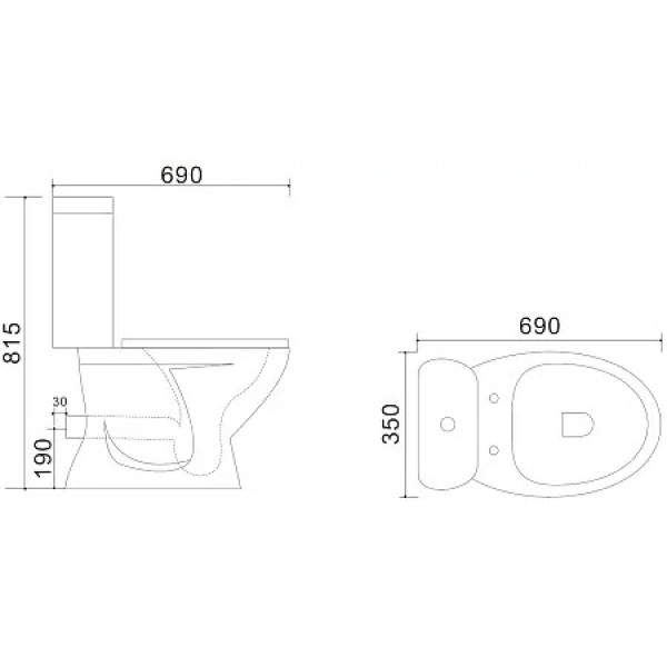 Унитаз напольный с сиденьем быстросъемным полипропилен 690x345x810 (AZ-2037-P) Унитаз напольный с сиденьем быстросъемным полипропилен 690x345x810 (AZ-2037-P)