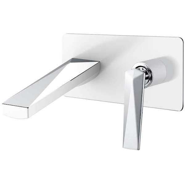 Смеситель для раковины Boheme Venturo белый-хром (375-W) Смеситель для раковины Boheme Venturo белый-хром (375-W)