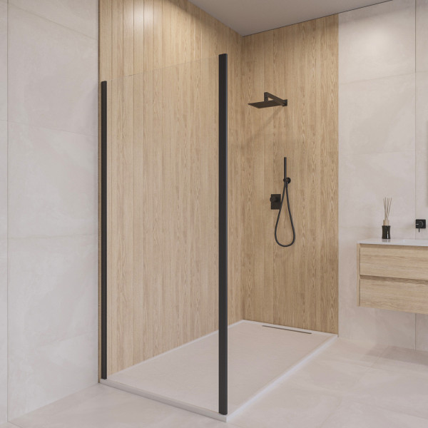 Душевая перегородка RGW Z-050-5-B 100x190 стекло прозрачное, профиль черный (35220550-14) Душевая перегородка RGW Z-050-5-B 100x190 стекло прозрачное, профиль черный (35220550-14)