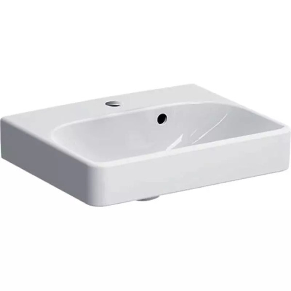 Раковина подвесная Geberit Smyle Square 45х36 с отверстием под смеситель и перелив, белая (500.222.01.1) Раковина подвесная Geberit Smyle Square 45х36 с отверстием под смеситель и перелив, белая (500.222.01.1)