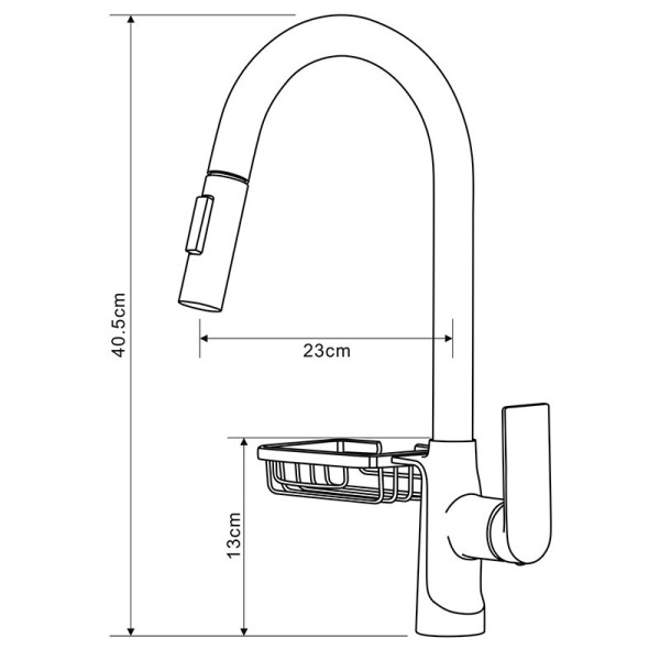 Смеситель для кухни Melodia Perfetto черный (MDV30200bk)