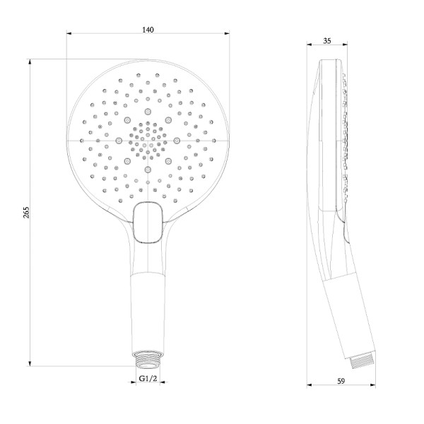 Душевая лейка Lemark круглая 3-функциональная 14х26,5см, пластик/хром, блистер (LM8128C) Душевая лейка Lemark круглая 3-функциональная 14х26,5см, пластик/хром, блистер (LM8128C)