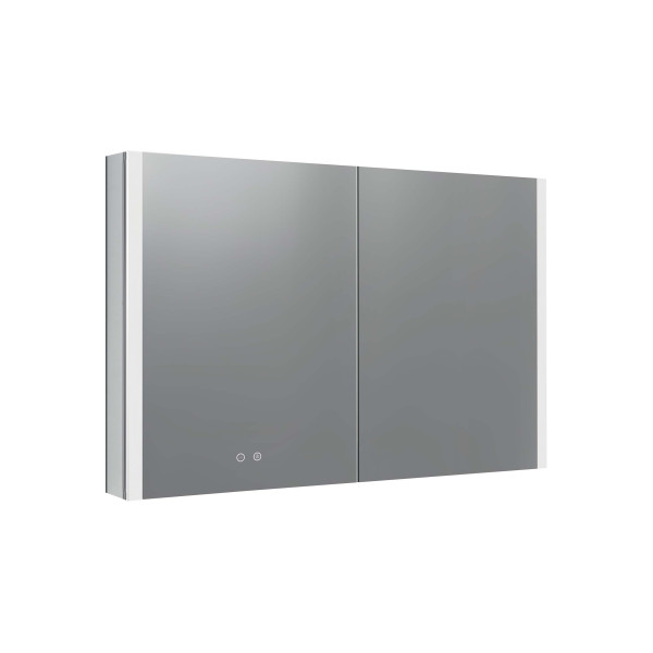 Шкаф зеркальный алюминиевый Aquatek с подсветкой 1000x700x133 антизапотевание (AQ7109-MLC)