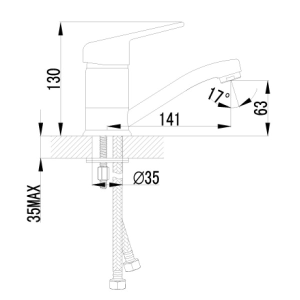 Смеситель для раковины Lemark Luna (LM4107C)