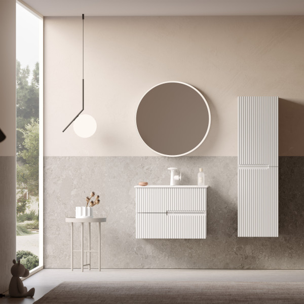 Тумба подвесная Orka Moonlight 710x510x510 с раковиной белый матовый (5001491) Тумба подвесная Orka Moonlight 710x510x510 с раковиной белый матовый (5001491)