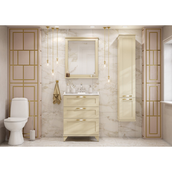 Зеркало Aquaton Леон 650x119x803 дуб бежевый (1.A187.1.02L.BPR.0)