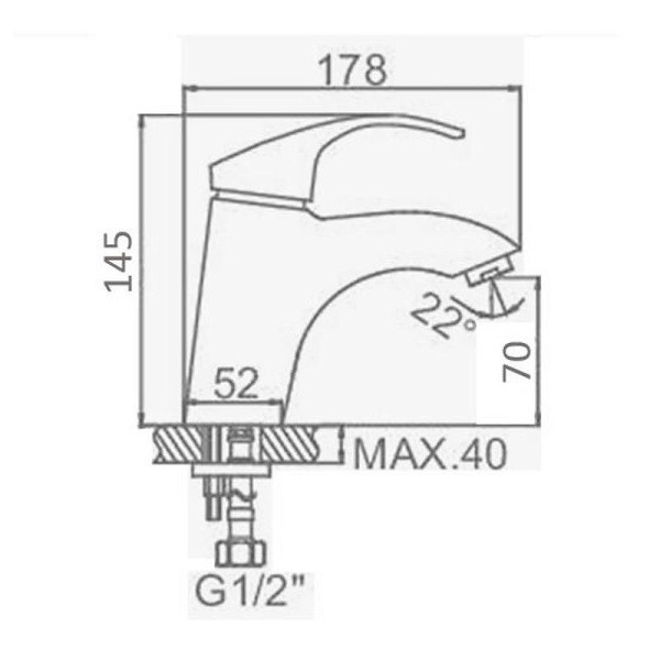 Смеситель для раковины Dlin хром (D110422-6)