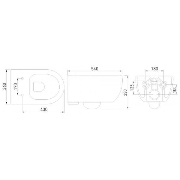 Комплект инсталляция с унитазом Berges инсталляция NOVUM525, кнопка L5 SoftTouch черная, унитаз EGO XL 54 см, сиденье дюропласт Toma SO, мик