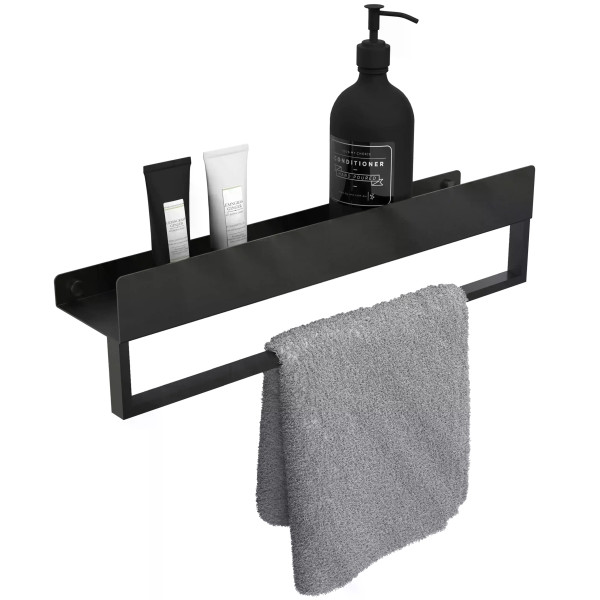 Полка для ванной Rea SF01 450 мм Black mat черный матовый (REA-06000)