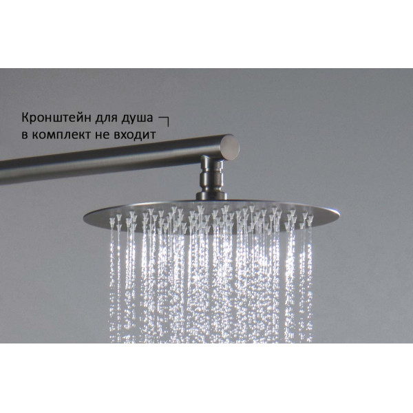 Верхний душ Aquatek 250 мм шлифованный черный хром (AQ2073BGM)