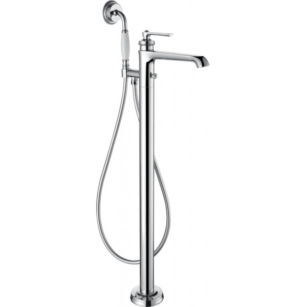 Смеситель напольный Cezares Liberty с душевым комплектом, хром (LIBERTY-F-VDP-01)