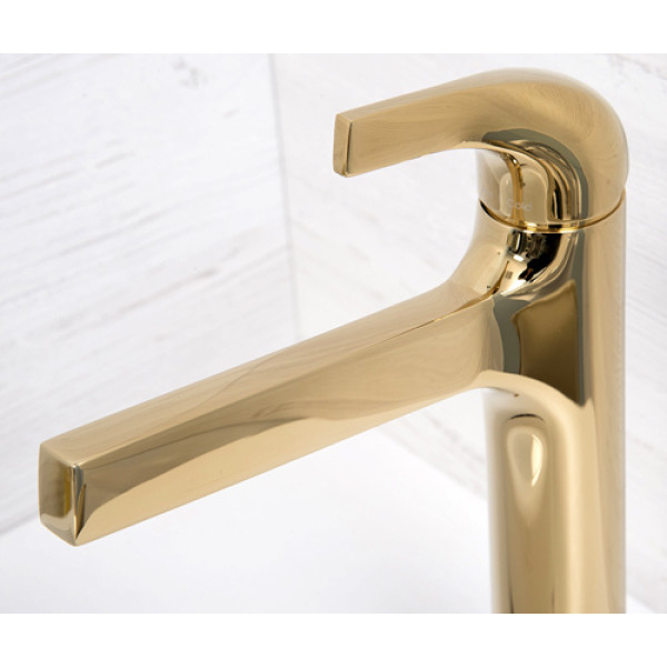 Смеситель для раковины WasserKRAFT Sauer золотой глянцевый (7103H)