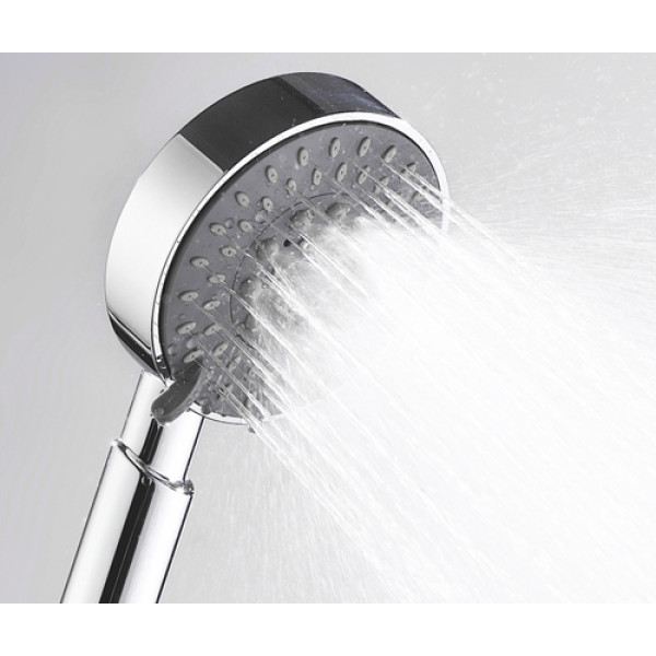Душевая лейка WasserKRAFT 5-функциональная, ABS-пластик, хром (A036)