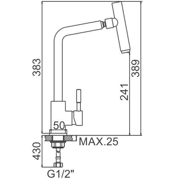 Смеситель для кухни Ledeme (L4998-5)
