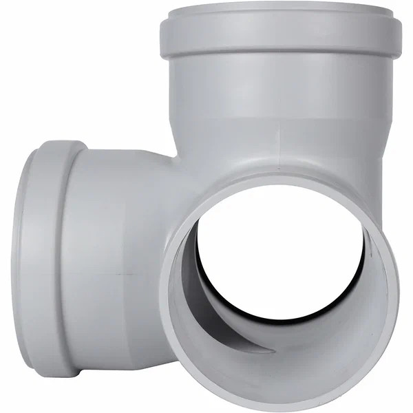 Крестовина 110x110x110x87 двухплоскостная (левая) Stout (PP, серый) (SKB-0017-011087)