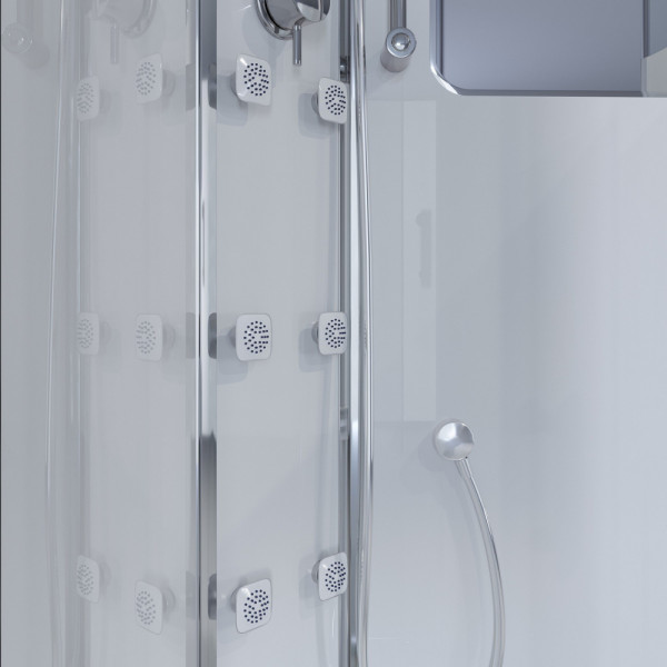 Душевая кабина с гидромассажем Ultra 80x120 стекло прозрачное с рисунком, профиль хром матовый (NG-307-01L) Душевая кабина с гидромассажем Ultra 80x120 стекло прозрачное с рисунком, профиль хром матовый (NG-307-01L)