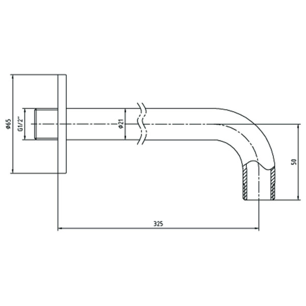 Кронштейн для верхнего душа E.C.A ECA (102126608EX) Кронштейн для верхнего душа E.C.A ECA (102126608EX)