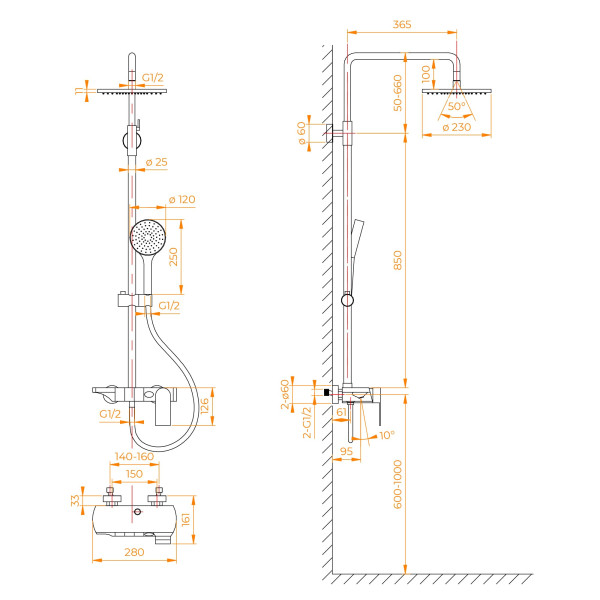 Душевая система RGW Shower Panels хром (51140133-01)