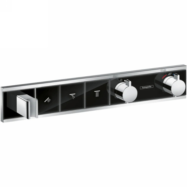 Смеситель для душа Hansgrohe RainSelect с термостатом черный (15356600) Смеситель для душа Hansgrohe RainSelect с термостатом черный (15356600)