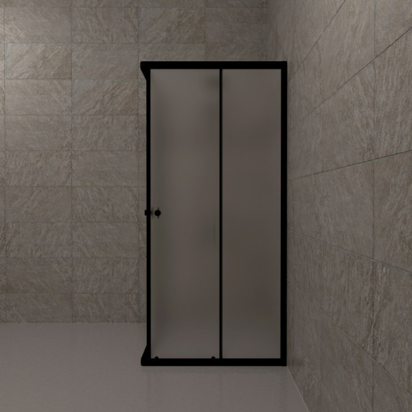 Душевой уголок Triton Вента 90x90 стекло прозрачное, профиль черный (DK364)