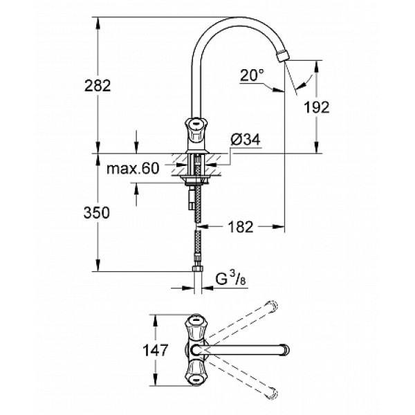 Смеситель для кухни Grohe Costa L (31831001)