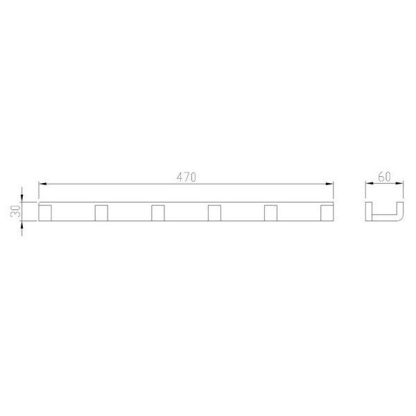 Вешалка на 6 крючков Abber Westen сатин (AA1752SP)