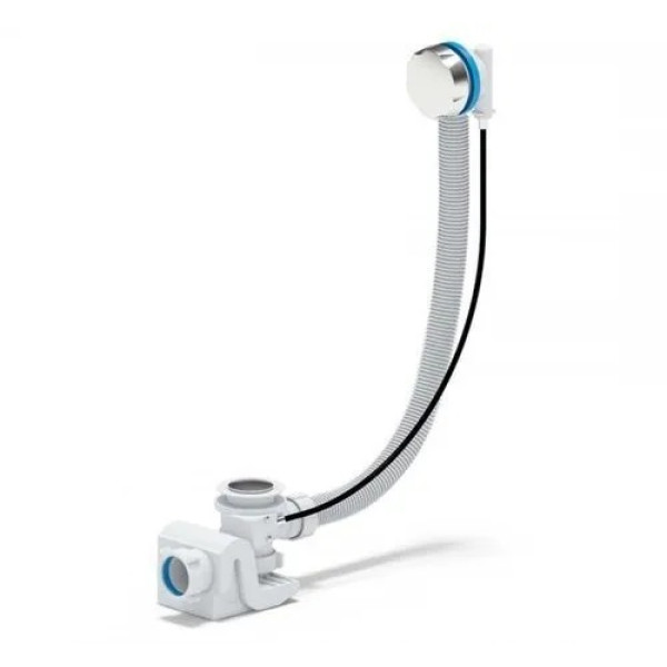 Обвязка для ванны АНИ полуавтомат 580 мм. (с сифоном Бриг, с переходной трубой 45° 40/50 мм., ручка металл) АНИ пласт (EM361)