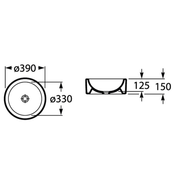 Раковина накладная Roca Terra 39х39 (32722D000)