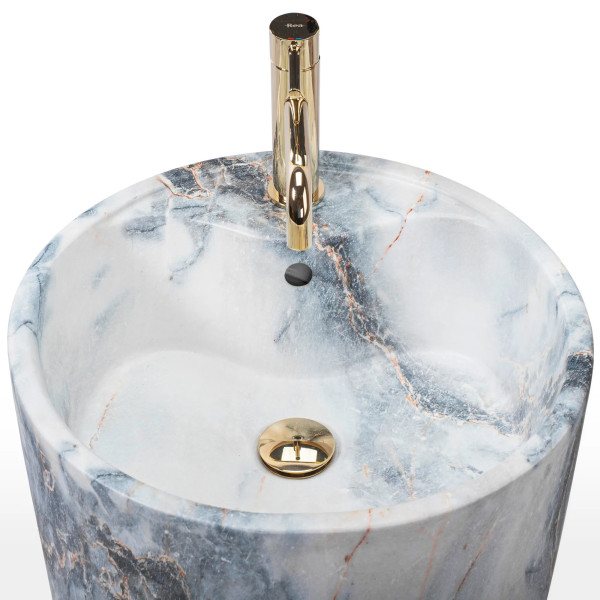 Раковина напольная Rea Anya 45x45 мрамор матовый (REA-U5802) Раковина напольная Rea Anya 45x45 мрамор матовый (REA-U5802)