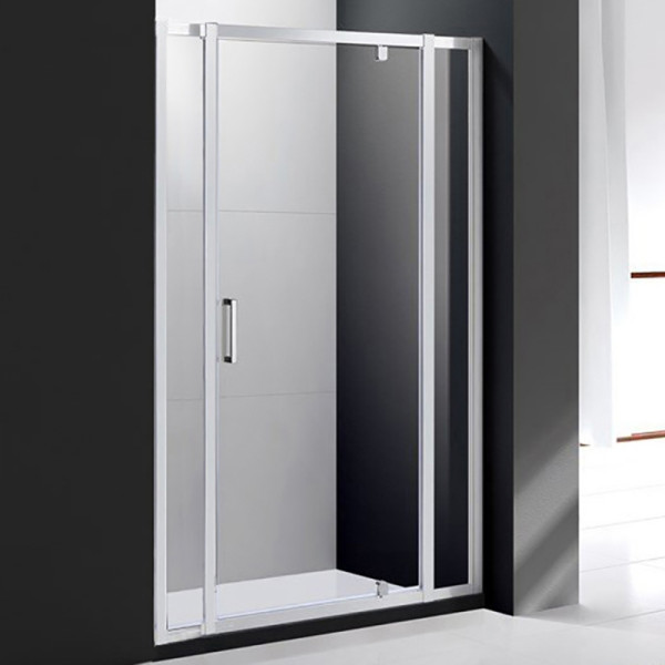 Душевая дверь Cezares Molveno 140x195 стекло прозрачное, профиль хром (MOLVENO-BA-12-90+50-C-Cr-IV)