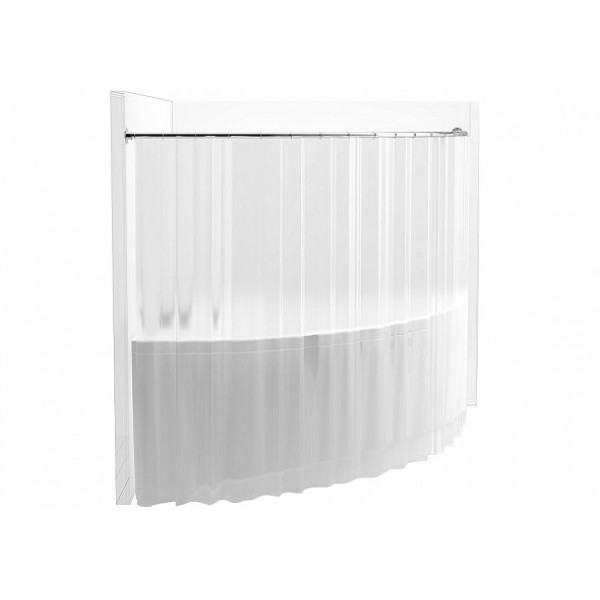 Карниз для ванны Aquanet Palau 140х140 дуга, нержавеющая сталь Карниз для ванны Aquanet Palau 140х140 дуга, нержавеющая сталь